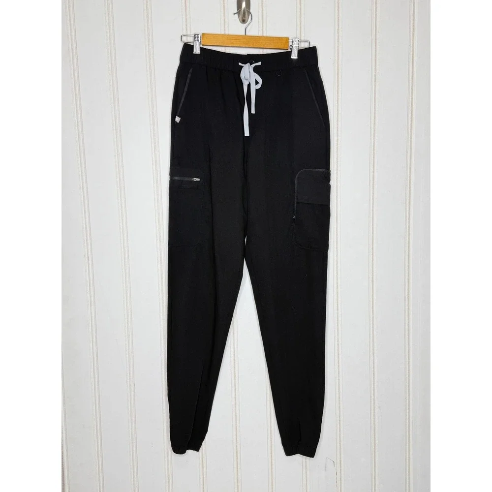 FIGS Jogger Scrub Pants Mens Black FIONx Cargo M21SW2042T MT